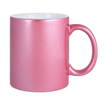 Tasse in einer schönen Metallic Pink Optik
