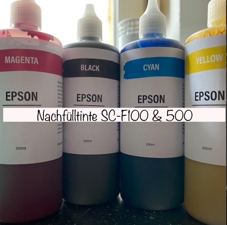 Epson Nachfülltinte Tinte SC-F100 und SC-F500 - 200ml