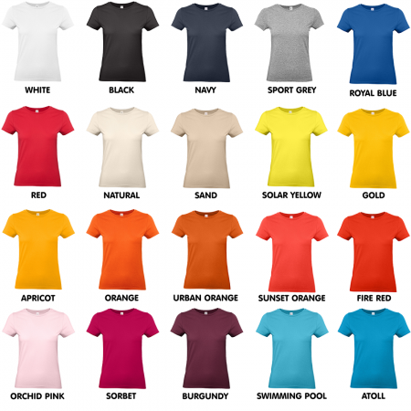 B&C #E190 WOMEN-Shirt in verschiedenen Farben